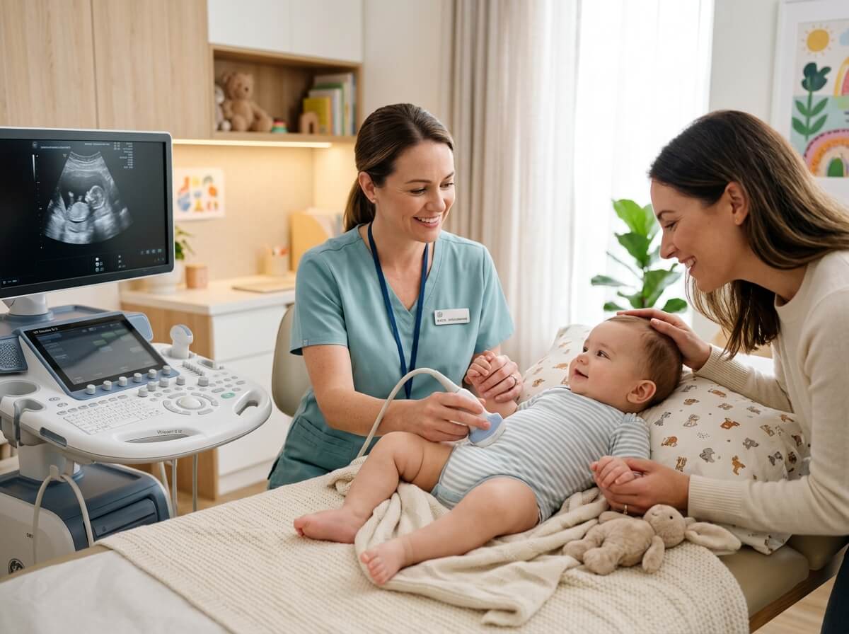 Ultrassom infantil realizado na Ultravie
